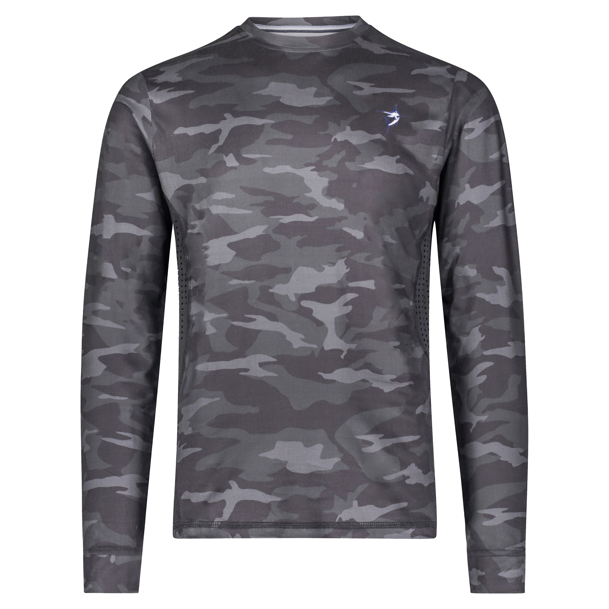 White Water Life Grander Performance Long Sleeve Tee with breathable fabric and stylish design, perfect for active wear.