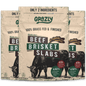 Pack of Grazly beef brisket slabs, 100% grass-fed and finished, ready for cooking or smoking.