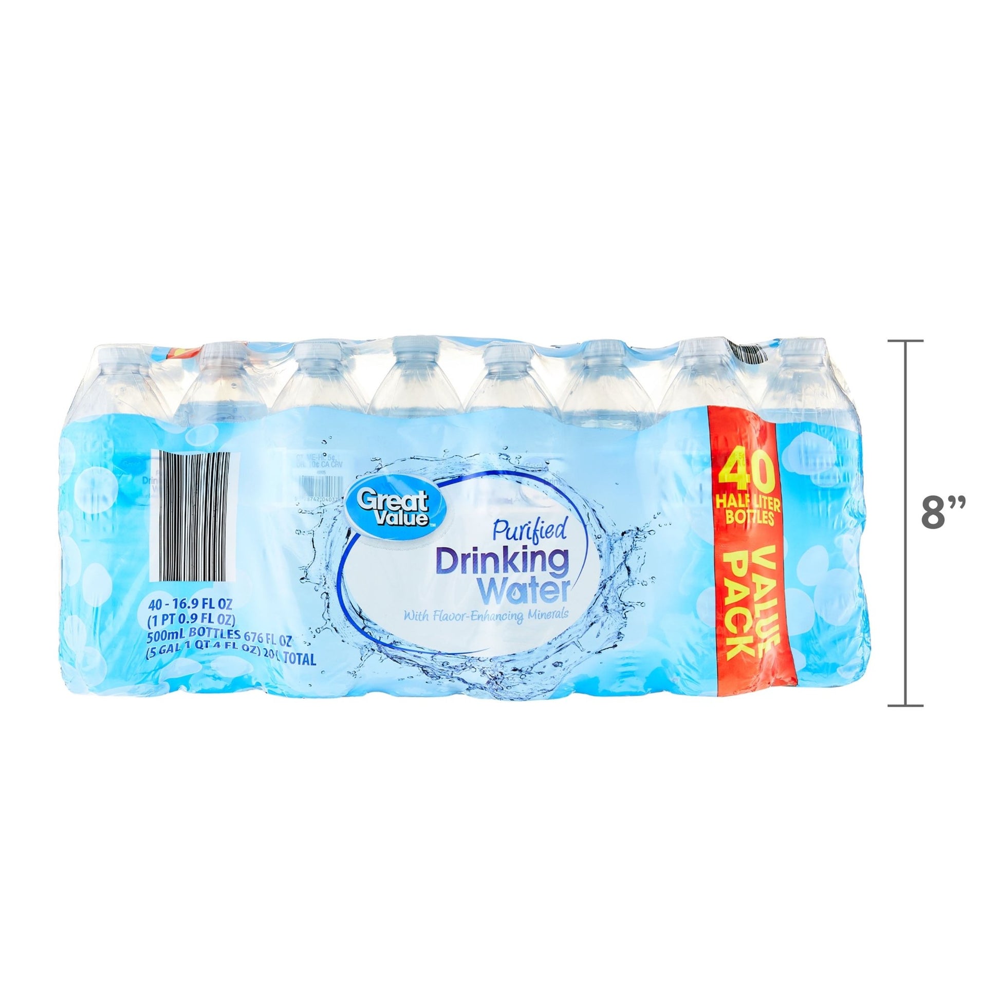 Great Value Purified Drinking Water, 16.9 Fl Oz Bottles, 40 Count Pack - BACKUPMYFILESNOW.COM®