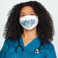 GreaterGood Read My Lips embroidered face mask with "Be Kind" message, featuring pink lips design, made for comfortable wear.
