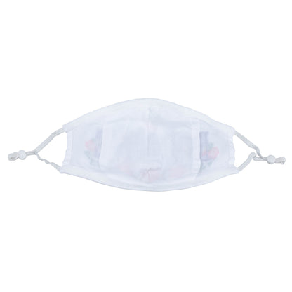 GreaterGood Read My Lips embroidered face mask with kindness message, breathable fabric, and adjustable ear loops.