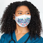 GreaterGood Read My Lips embroidered face mask with "Be Kind" message, made for comfortable wear and style.