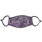 Blue organic reversible face mask with patched design by GreaterGood, made for comfortable, eco-friendly face covering.