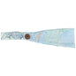 Green and blue marble pattern face mask and matching headband from GreaterGood, made from comfortable fabric.