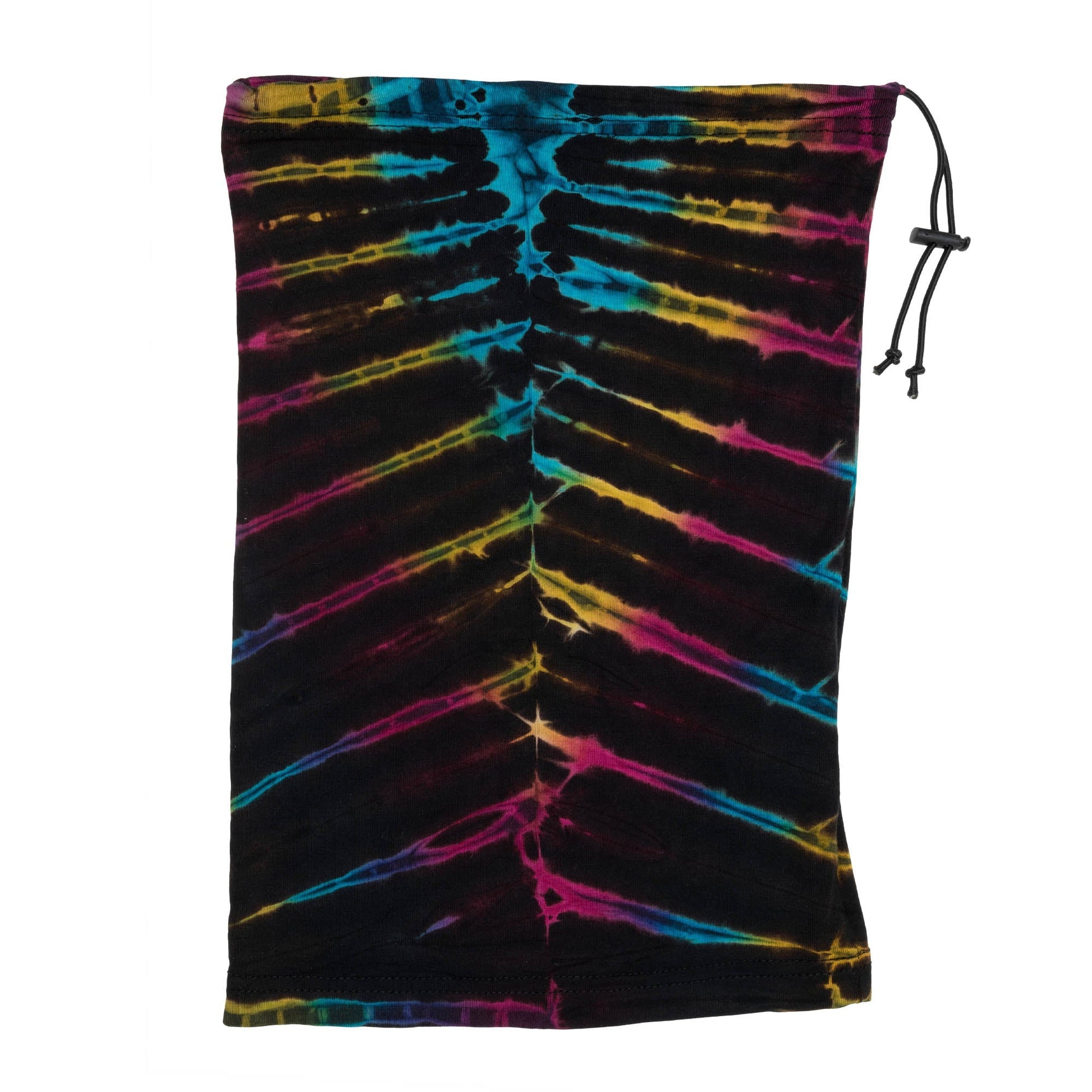 Colorful tie-dye gaiter face mask by GreaterGood, made for versatile face covering and mask accessories.