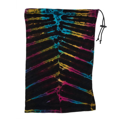 Colorful tie-dye gaiter face mask by GreaterGood, made for versatile face covering and mask accessories.