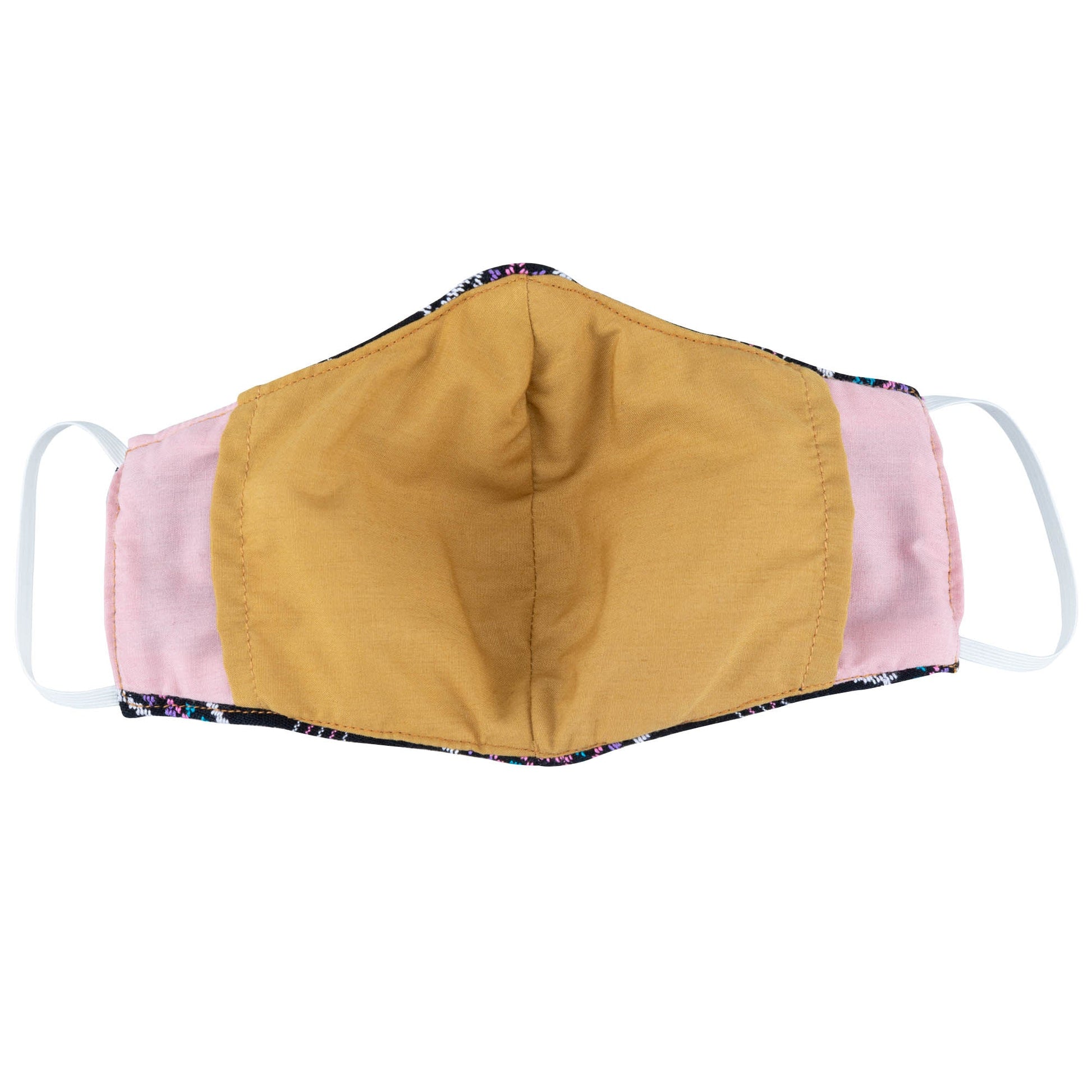 Handwoven GreaterGood face mask with colorful patterns, part of face mask accessories collection, designed for comfort and style.