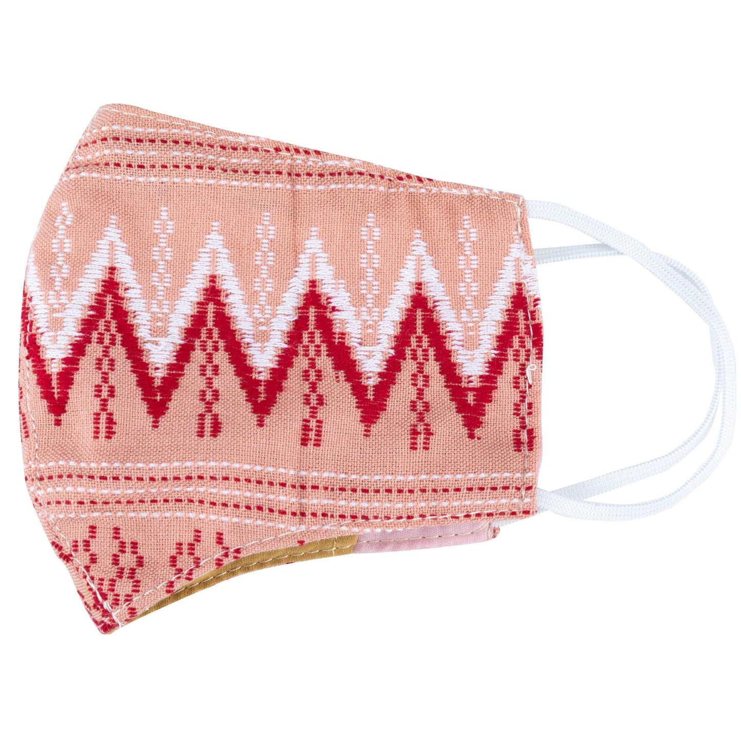 Handwoven GreaterGood face mask with colorful fabric, soft ear loops, and mask accessories for comfortable wear and protection.