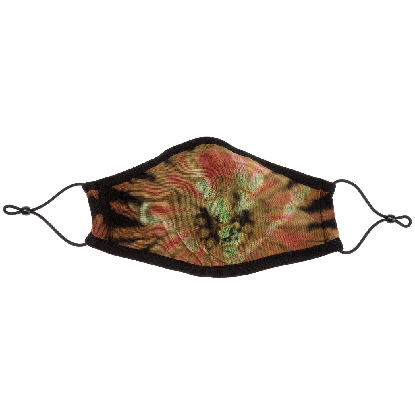 Set of three Tie-Dye Protected Face Masks from GreaterGood, soft fabric masks with colorful tie-dye patterns and adjustable ear loops.