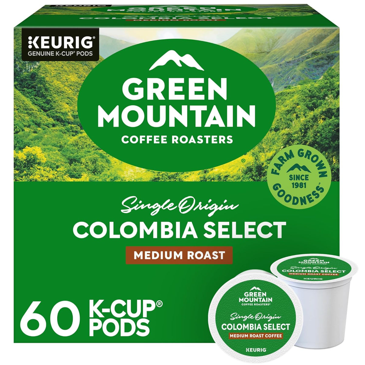 Green Mountain Coffee Nantucket Blend Keurig K-Cup pods, medium roast, 96-count pack featuring Green Mountain Coffee Roasters brand.