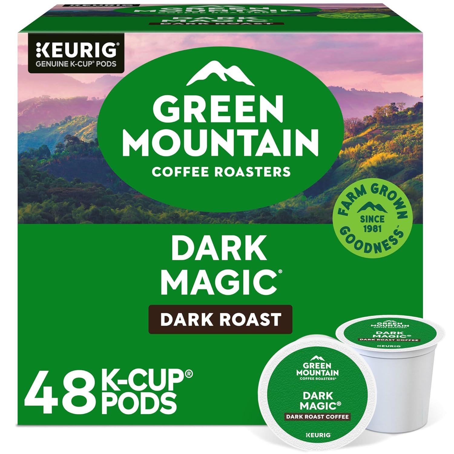 Green Mountain Coffee Roasters Dark Magic Keurig Single - Serve K - Cup Pods, Dark Roast Coffee, 72 Count - BACKUPMYFILESNOW