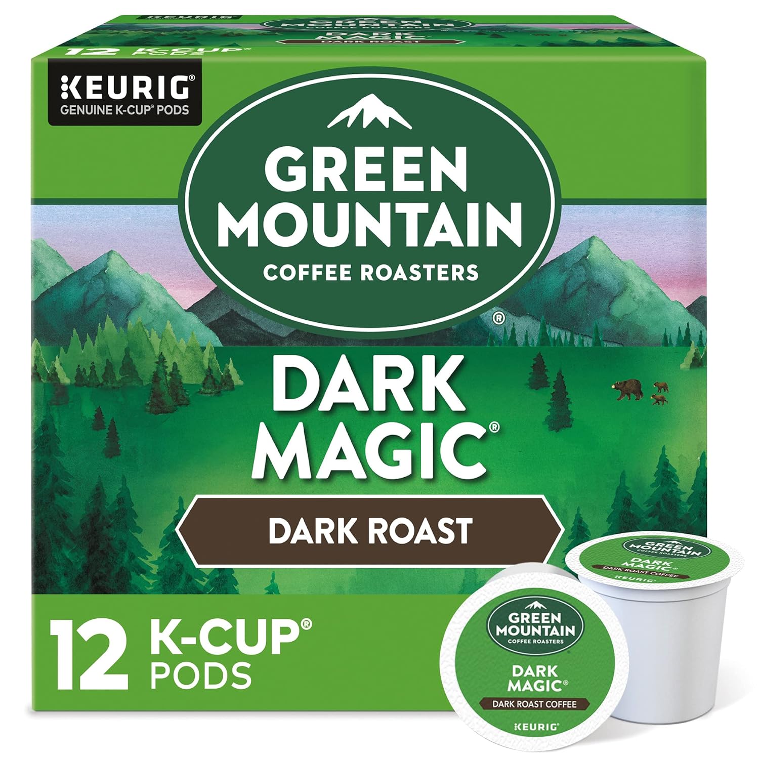 Green Mountain Coffee Roasters Dark Magic Keurig Single - Serve K - Cup Pods, Dark Roast Coffee, 72 Count - BACKUPMYFILESNOW