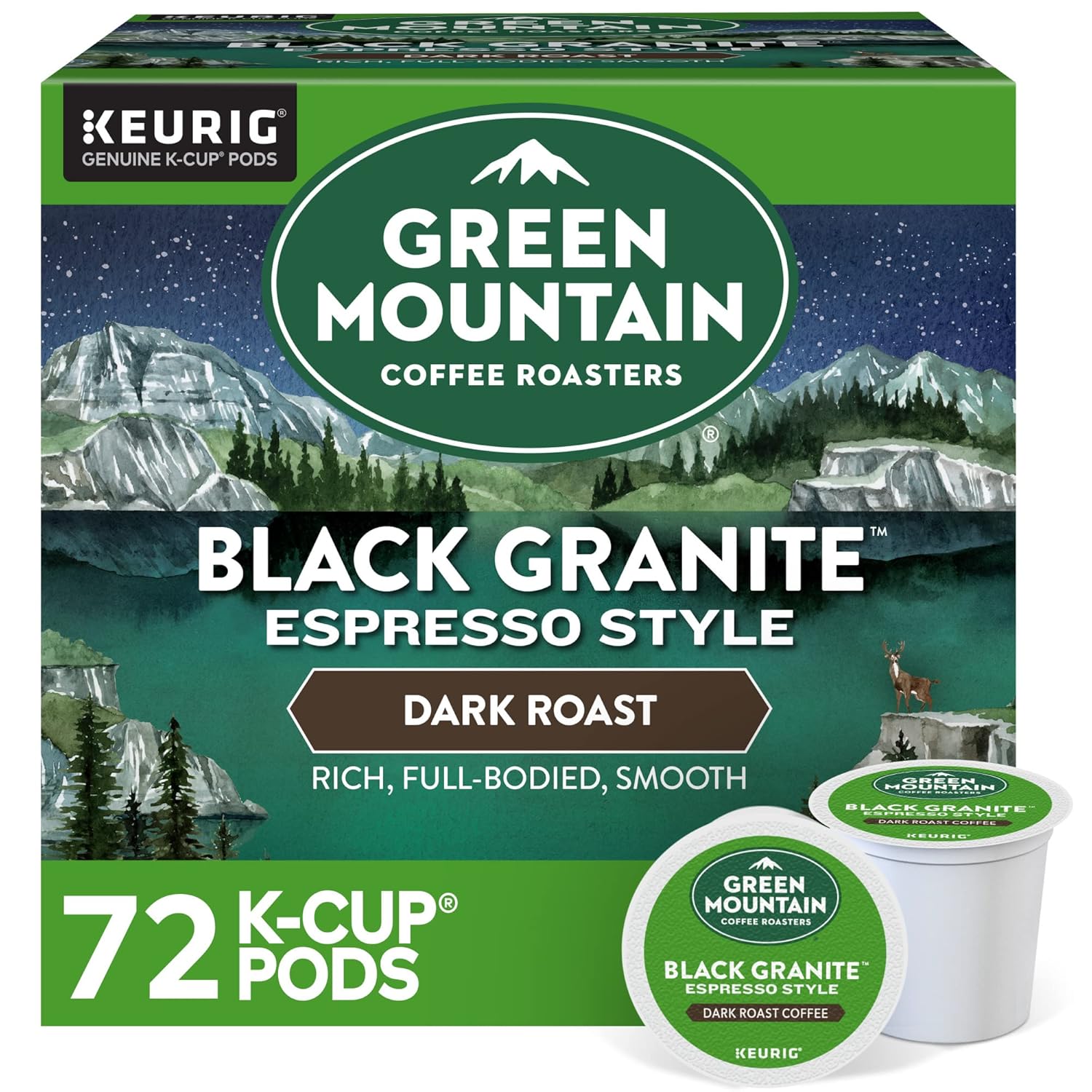 Green Mountain Coffee Roasters Dark Magic Keurig Single - Serve K - Cup Pods, Dark Roast Coffee, 72 Count - BACKUPMYFILESNOW
