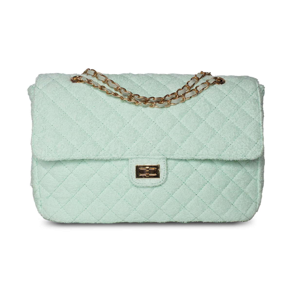 Beach Haus Medium Shoreline Flap in sea glass green, featuring a stylish flap design with a textured fabric finish.