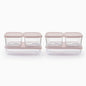 Dura Living Container Culture 12-piece glass food storage set with airtight lids in mixed sizes, berry blush color, showing stacked containers.