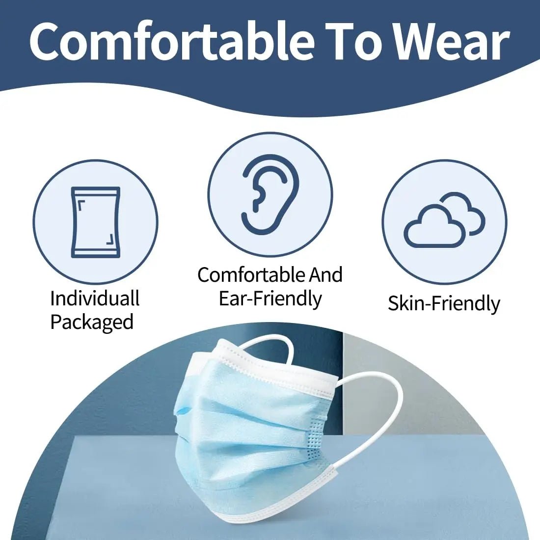 GTT 50/100Pcs Disposable Face Mask individually packaged 3 Ply breathable Earloop Protective Mask for Home School Office Outdoor - BACKUPMYFILESNOW