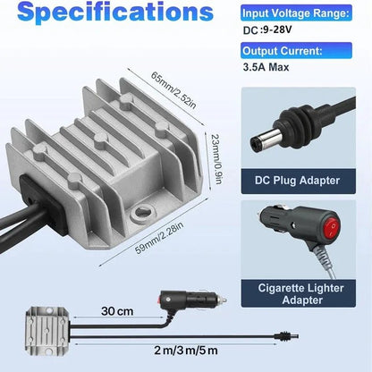 Starlink Mini 12V/24V to 30V 3.5A boost converter with switch and car cigarette lighter power cord by Guangzhou Chuangze Digital Technology Co., Ltd.