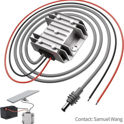 Starlink Mini DC male cable boost converter, waterproof, 12V/24V to 30V, 3.5A car RV power supply adapter, black color.