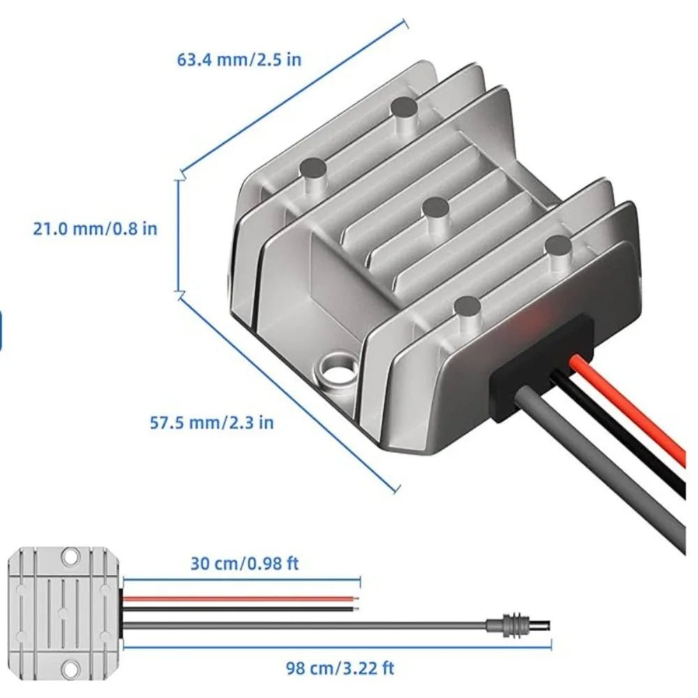 Starlink Mini DC male cable boost converter, waterproof 12V/24V to 30V, 3.5A car and RV power supply adapter.