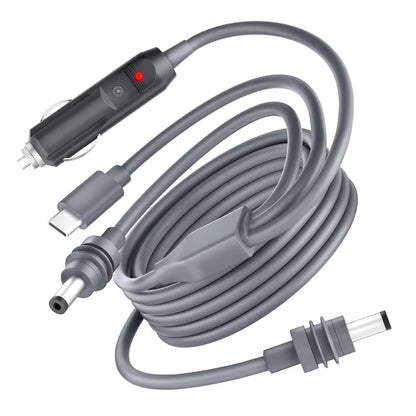 Starlink 3-in-1 100W USB-C DC car power cable for Starlink Mini, with 3m and 5m lengths, suitable for RV, boat, and vehicle charging.