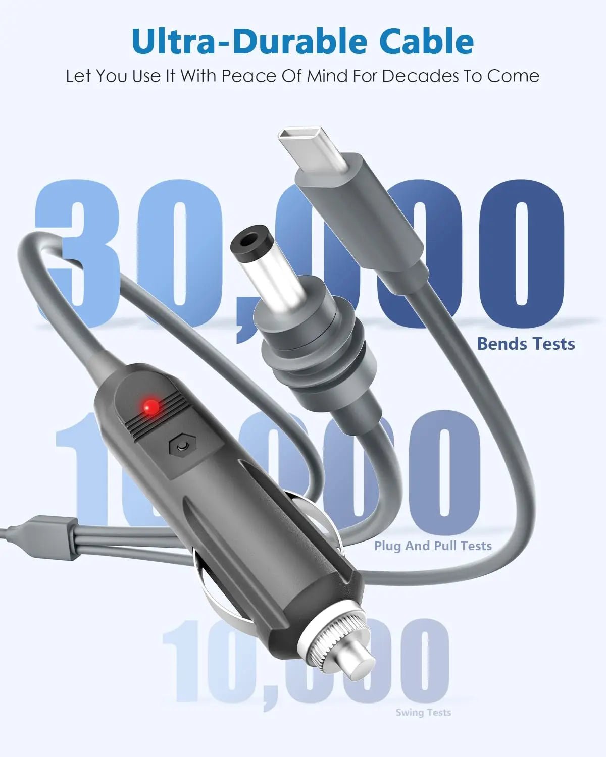 Starlink 3-in-1 100W USB-C DC car power cable for Starlink Mini, RV, boat, and vehicle charging, available in 3m and 5m lengths.