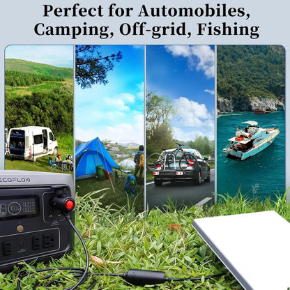 Starlink Mini Car Charger Adapter for RV, truck, and boat, 12V-24V DC to DC converter with 3M cable, black color.