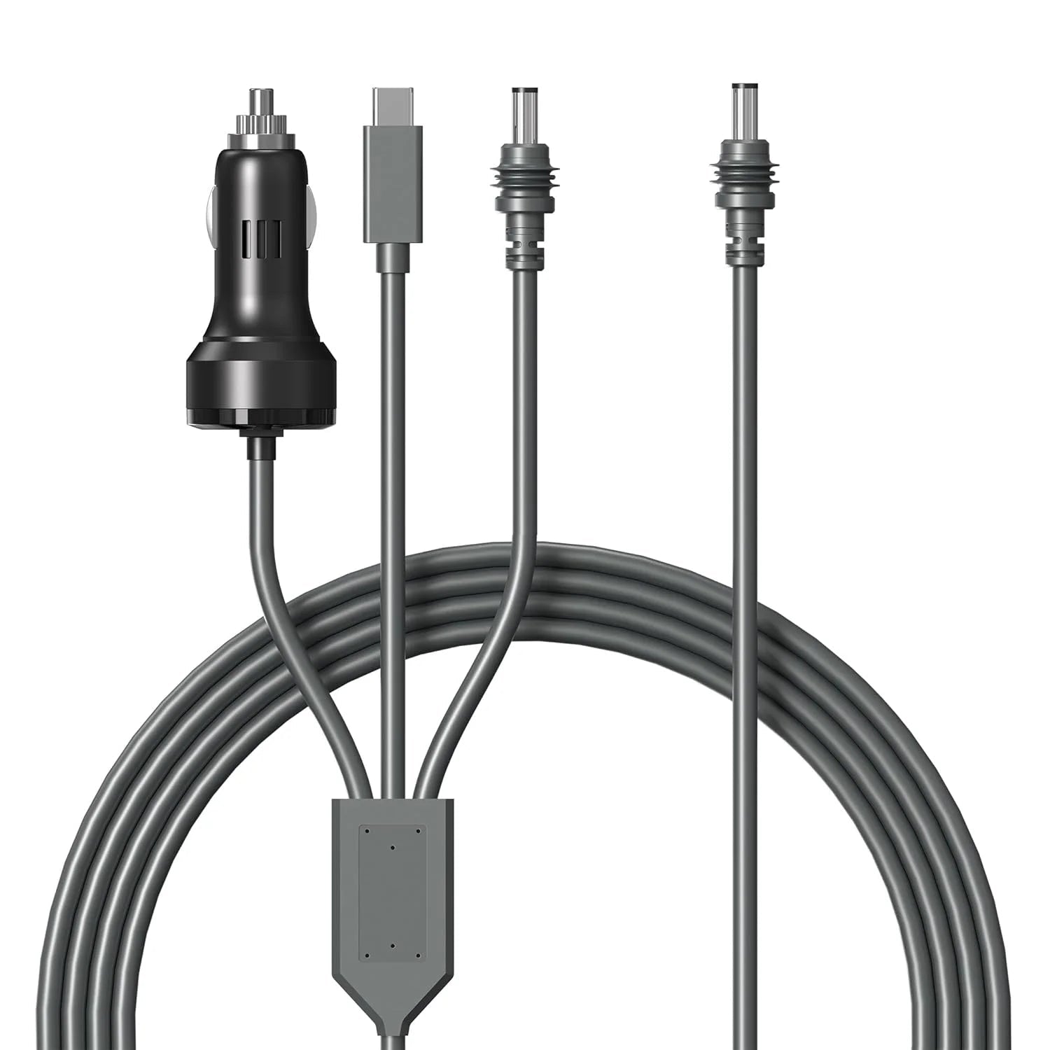 Starlink 3-in-1 car charger cable with USB-C port, waterproof design, for Gen3 and Mini Starlink, 5-meter black power cord.