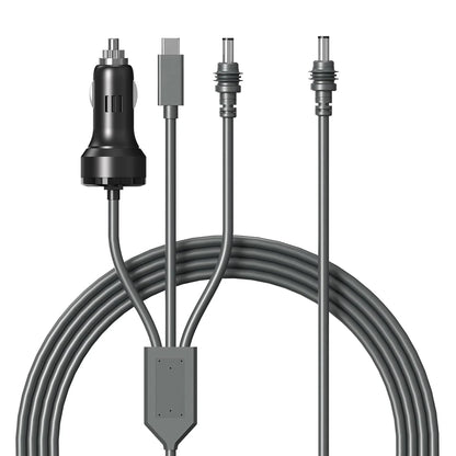 Starlink 3-in-1 car charger cable with USB-C port, waterproof design, for Gen3 and Mini Starlink, 5-meter black power cord.