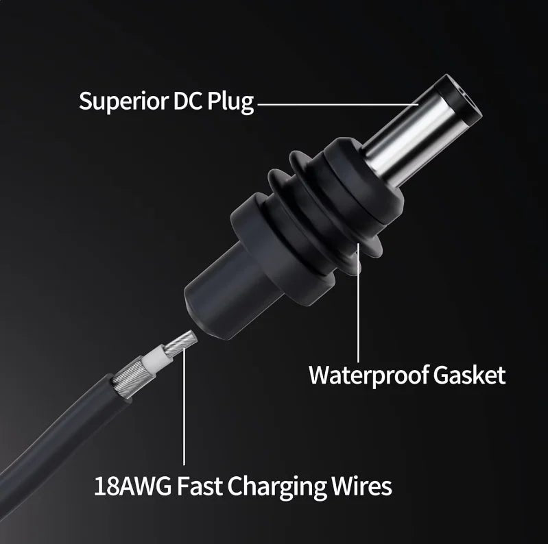 3-in-1 Starlink car charger cable with USB-C port, waterproof design, 5-meter length, for Gen3 and Mini Starlink devices.