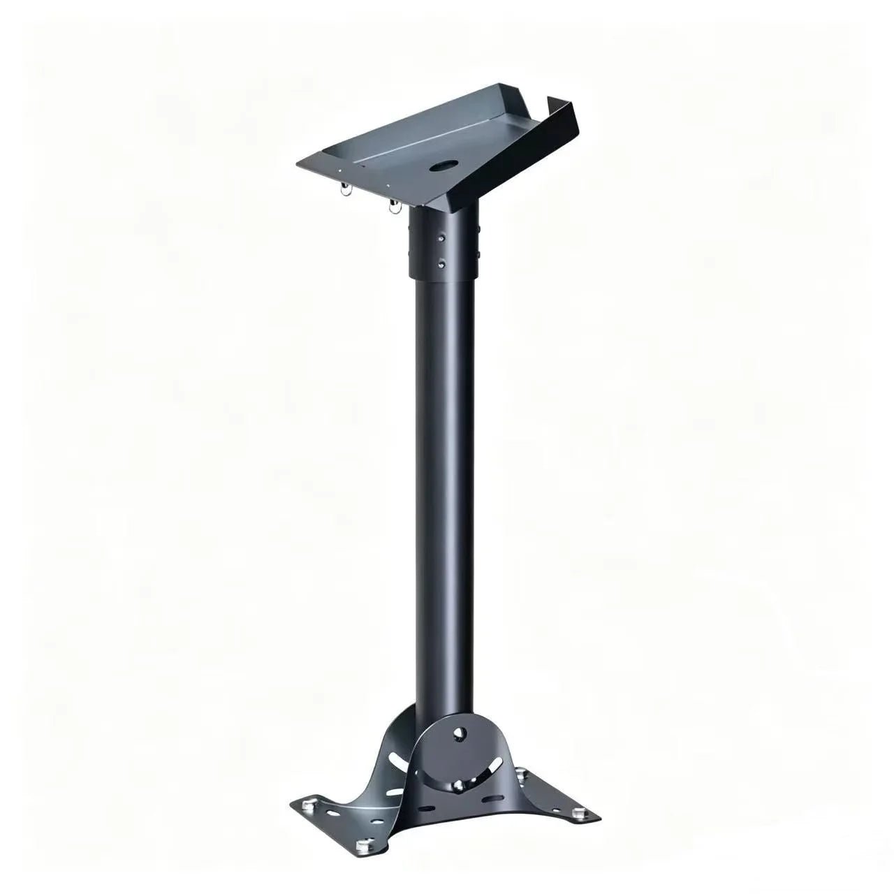 Adjustable Starlink satellite roof mount with complete kit and pivot design, designed for rectangular dish installation.