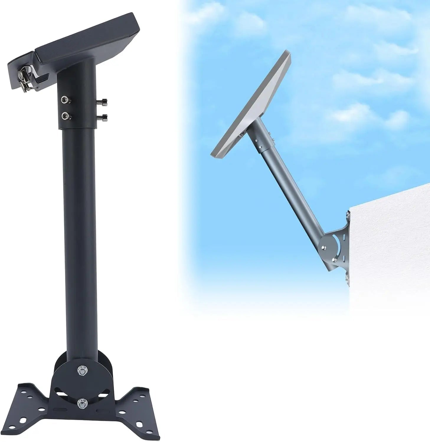 Adjustable Starlink satellite roof mount kit by Guangzhou Chuangze, with rectangular dish and pivot standard mounting hardware.
