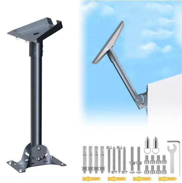 Starlink adjustable rectangular satellite roof mount kit with pivot for standard dish installation, by Guangzhou Chuangze Digital Technology.