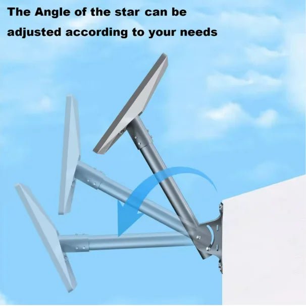 Starlink adjustable rectangular satellite roof mount kit with pivot for standard dish installation, by Guangzhou Chuangze Digital Technology.
