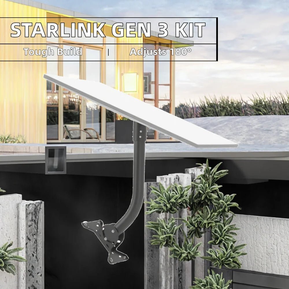 Starlink Gen 3 satellite antenna adjustable metal wall and roof mount bracket by Guangzhou Chuangze Digital Technology Co., Ltd.