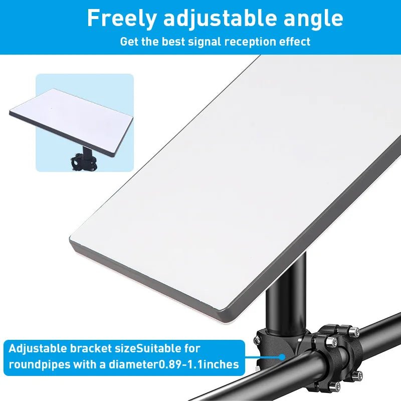 Starlink Mini Pole Mount Bracket Clamp Kit with aluminum alloy pipe adapter for RV and boat railings outdoor installation.