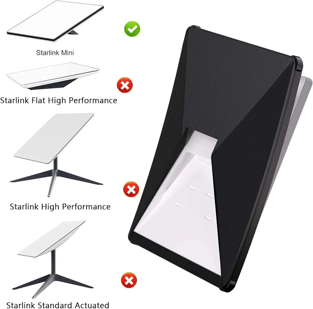 Starlink Mini liquid silicone protective case by Guangzhou Chuangze Digital Technology, black, non-slip, flexible, lightweight, full cover shell.