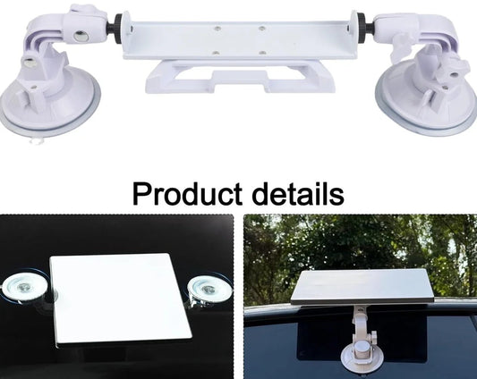Starlink 360-degree swivel suction cup car mount holder with strong adhesive vacuum mount for vehicle windshield outdoor use.