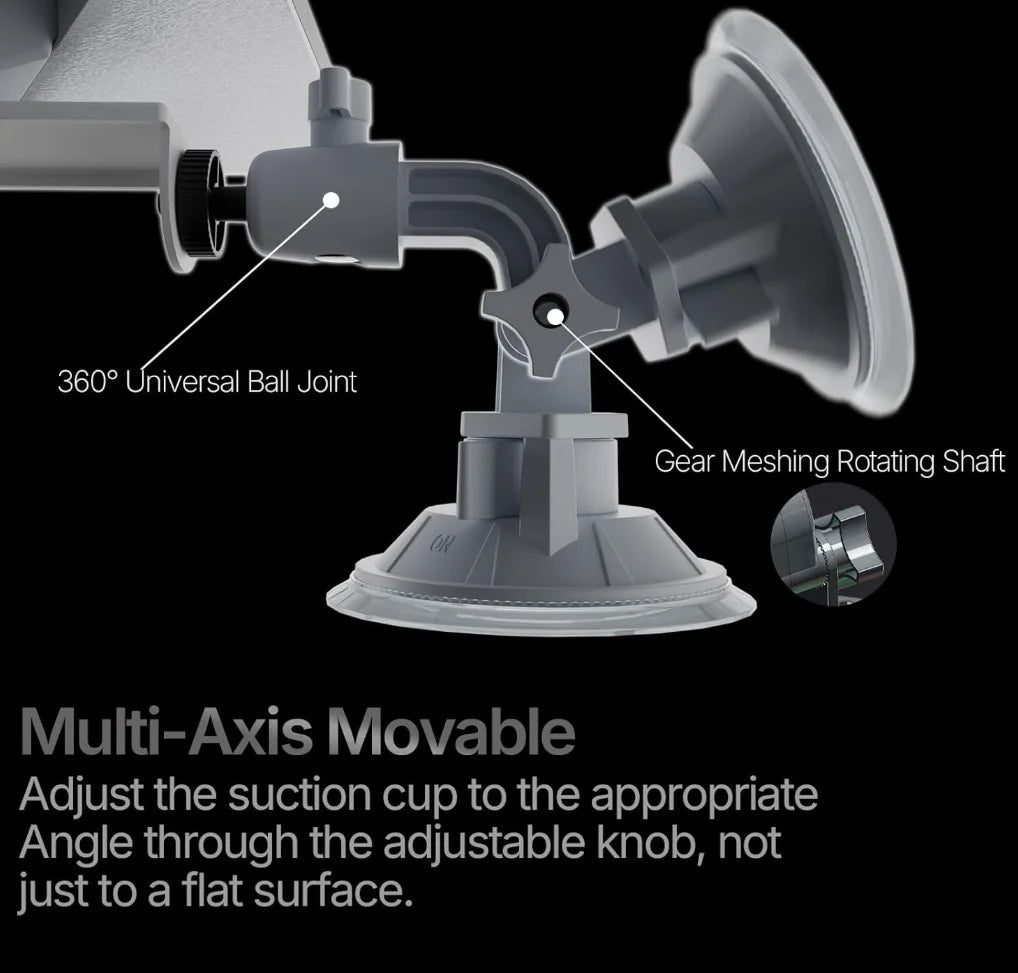 Starlink 360-degree swivel suction cup car mount holder with strong adhesive vacuum mount for vehicle windshields and outdoor use.