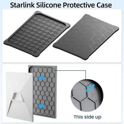 All-weather silicone protector cover for Starlink Gen3 antenna dish, waterproof and shockproof shell for outdoor use.
