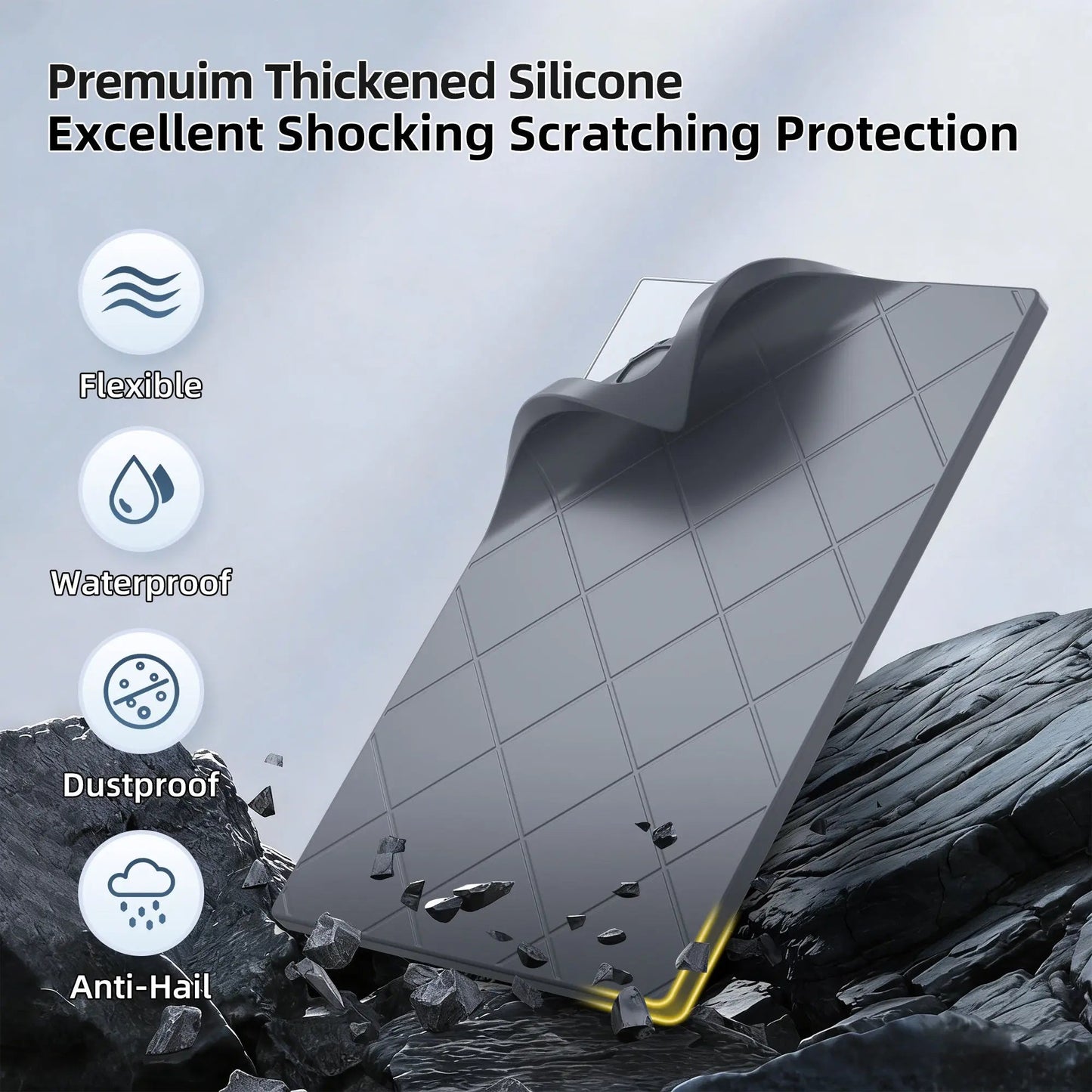 All-weather silicone protector cover for Starlink Gen3 antenna dish, waterproof and shockproof shell by Guangzhou Chuangze Digital Technology.