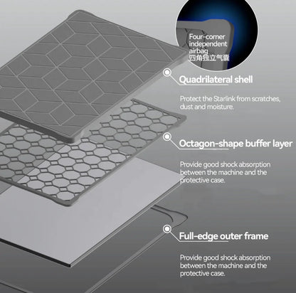 All-weather silicone protector cover for Starlink Gen3 antenna dish, waterproof and shockproof shell by Guangzhou Chuangze Digital Technology.