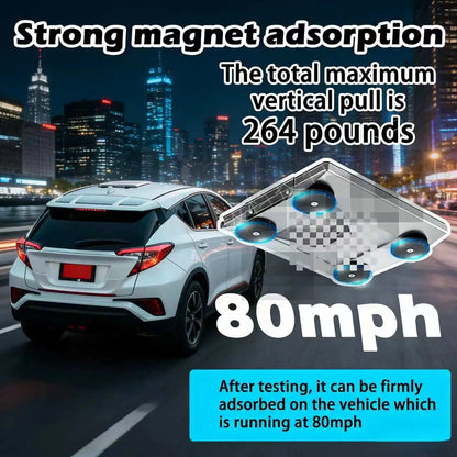 Starlink vehicle roof mount with aluminum alloy, magnetic suction, acrylic board, adjustable dual installation, weatherproof design