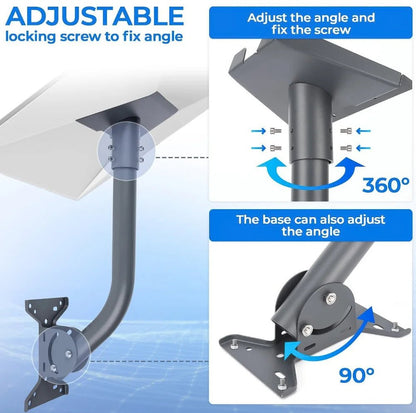 Extended adjustable Starlink Gen 3 mount kit with pipe adapter for V3 Starlink standard dish, by Guangzhou Chuangze Digital Technology.