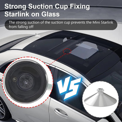 Starlink Mini Shock Mount Stand made of ABS plastic, adjustable height, durable and secure mounting kit for car or RV use.