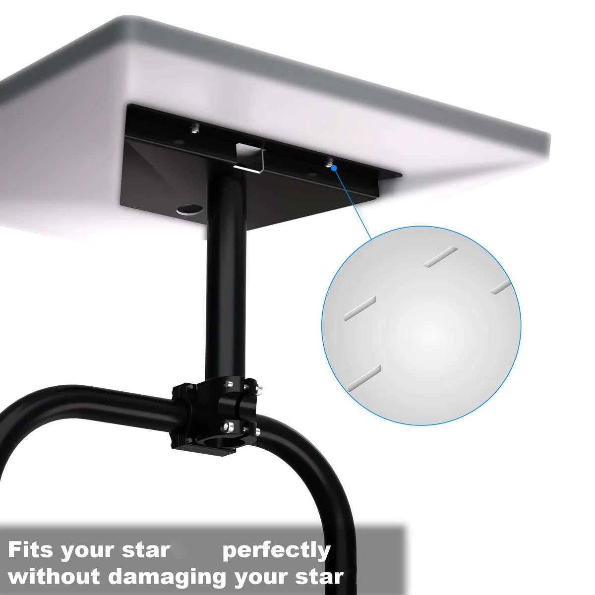 Starlink Gen 3 pipe holder mount bracket clamp for outdoor RV, yacht, or ladder satellite antenna installation, by Guangzhou Chuangze.