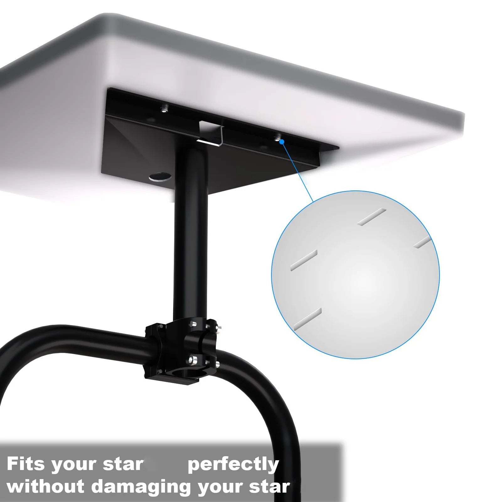 Starlink Gen 3 pipe holder mount bracket clamp for outdoor RV, yacht, or ladder satellite antenna installation, by Guangzhou Chuangze.