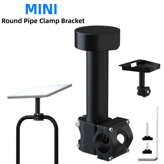 Starlink mini holder mount adapter made of aluminum alloy, waterproof satellite pipe clamp bracket for RV, boat, or portable use