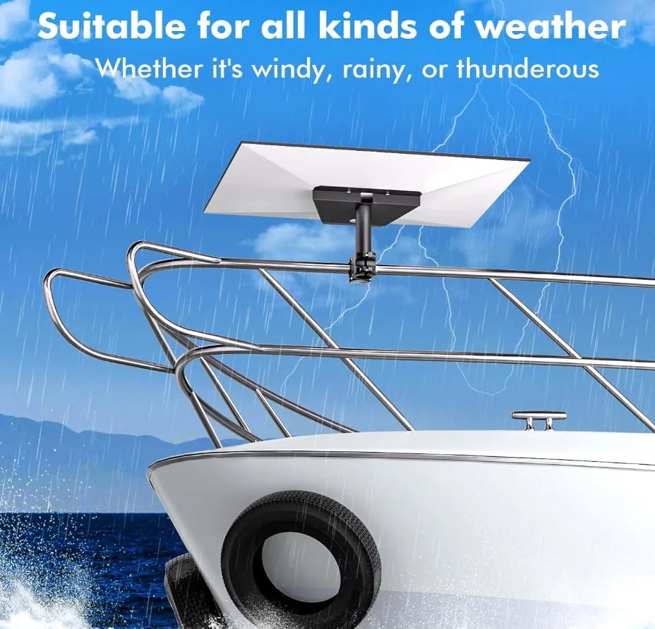 Metal alloy Starlink Gen 3 roof mount kit with adjustable pipe adapter, compatible with V3 Dish for RV outdoor installation.
