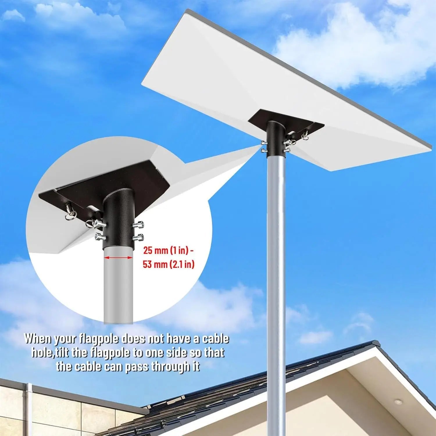 Starlink Gen 3 pipe adapter and adjustable pole mount kit in grey for wall, roof, RV, or car installation, compatible with Starlink dish.
