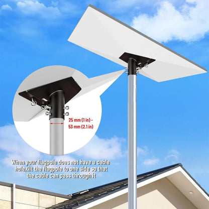 Starlink Gen 3 pipe adapter and adjustable pole mount kit in grey for wall, roof, RV, or car installation, compatible with Starlink dish.